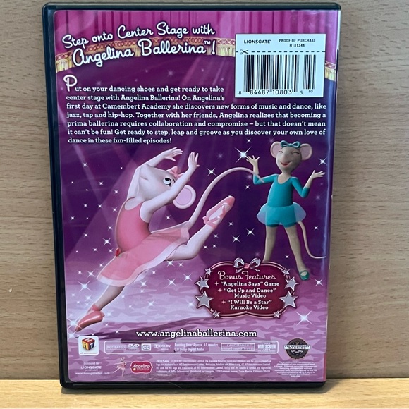 Angelina Ballerina Love to Dance DVD Over 1 Hour Cartoons + Bonus Features HIT - Picture 3 of 4